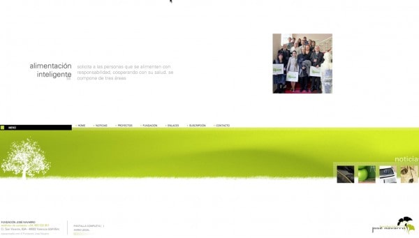 Design website customized for: Fundación José Navarro. Fomento alimentación inteligente - neitmedia